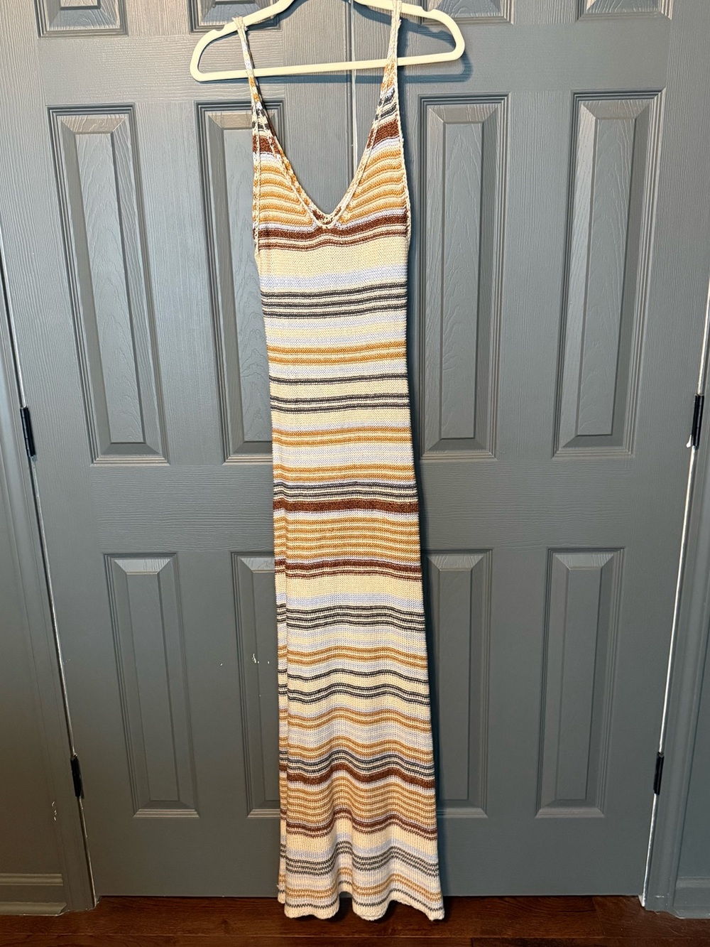Striped Knit Maxi Dress